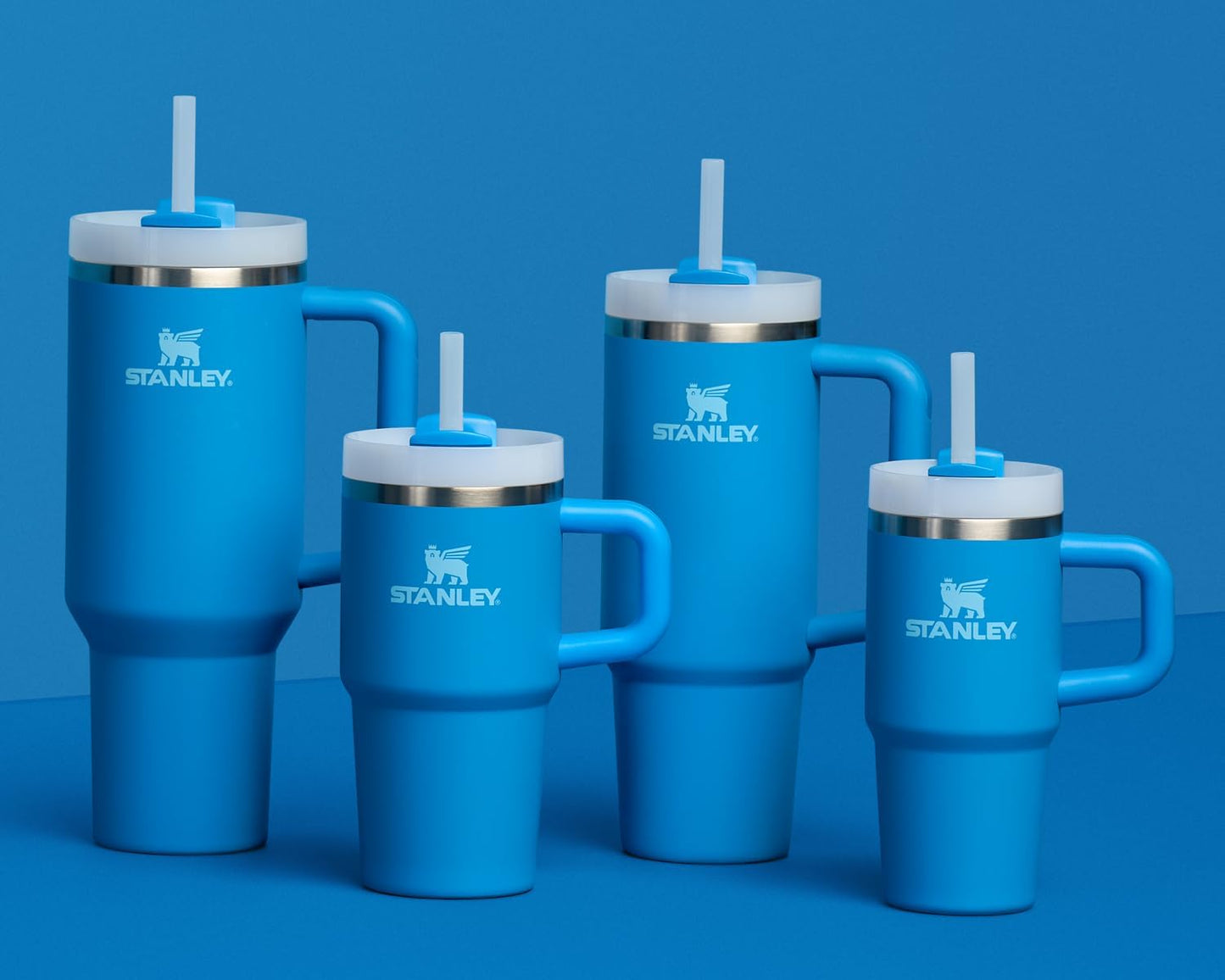 STANLEY Quencher H2.0 Tumbler - 40 oz Insulated Stainless Steel with Handle & Straw | Azure Color