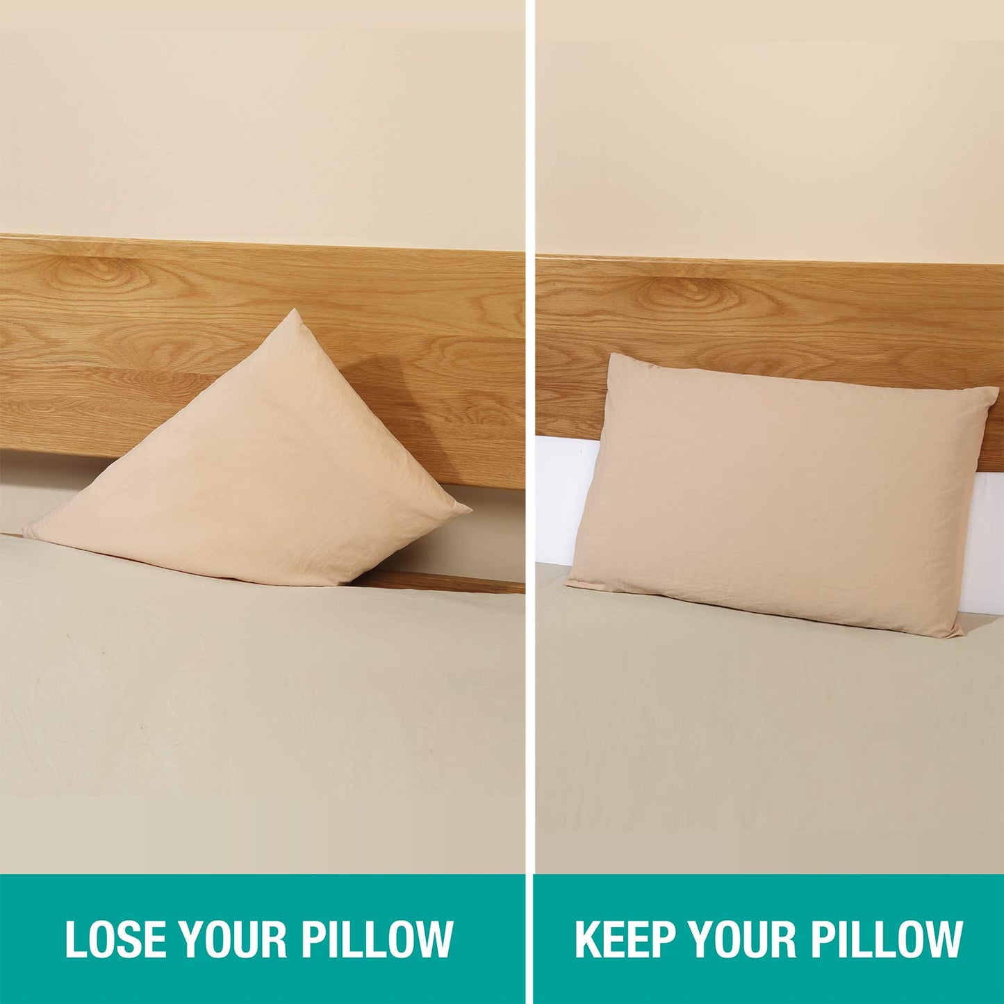 Vekkia King Bed Wedge Pillow for Headboard Gap/Mattress Gap Filler/Headboard Pillow/Bed Wedge Gap Filler,Stop Loosing Your Pillows