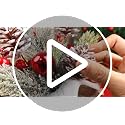 KPX Cabin-Snow Mini Christmas Tree with Ornaments - Tabletop Artificial Holiday Decor