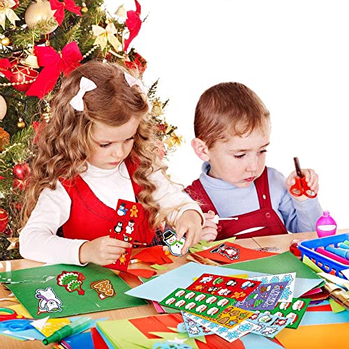 1200 Christmas Stickers Bulk Pack for Kids - Holiday Craft & Gift Wrap