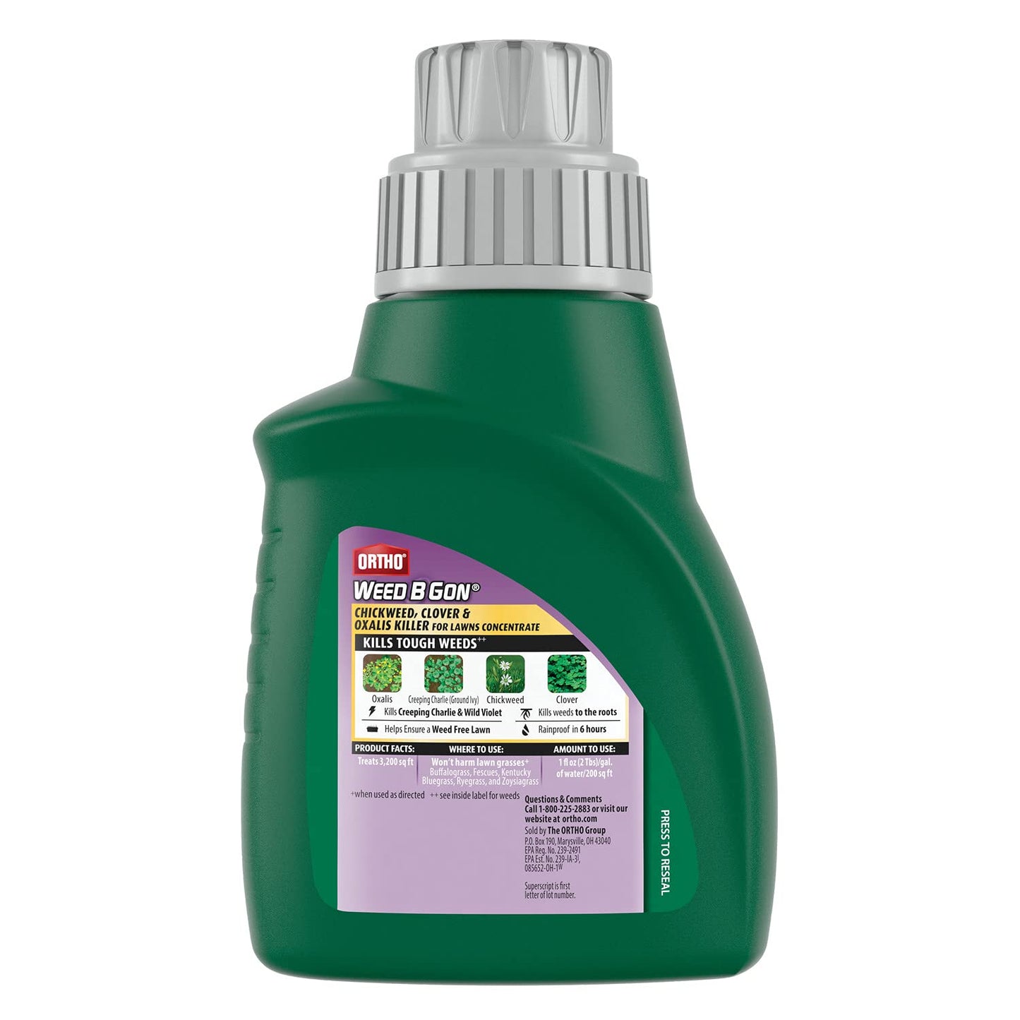 Ortho Weed B Gon - Chickweed, Clover & Oxalis Killer Concentrate | Kills Creeping Charlie, 16 Fl. Oz