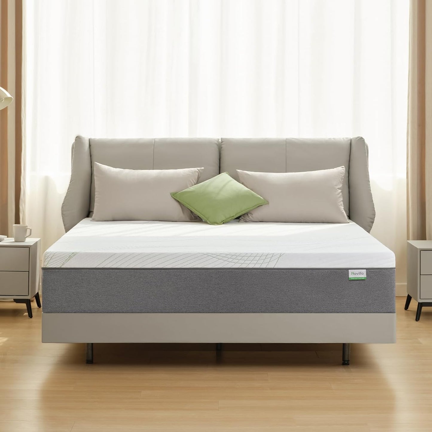 Novilla King Size Mattress - 12 Inch Gel Memory Foam for Plush Comfort & Pressure Relief | CertiPUR-US Certified