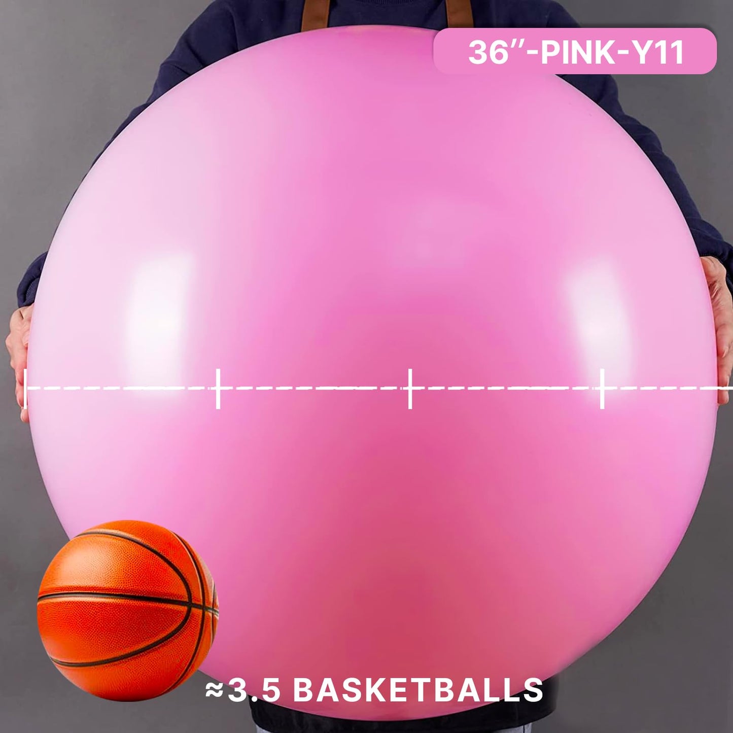 PartyWoo Pink Balloons 4 pcs 36 Inch Extra Large Big Jumbo Giant Matte Pink Balloons for Valentine's Day Baby Shower Gender Reveal Princess Bachelorette Engagement Birthday Party Decorations Pink-Y11