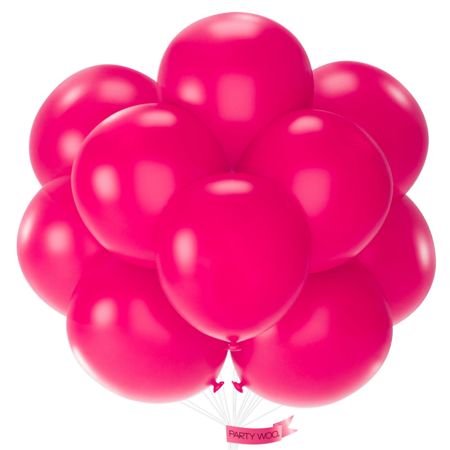 PartyWoo Hot Pink Balloons 20pcs 18 Inch Magenta Fuchsia Balloons for Baby Shower Gender Reveal Engagement Bachelorette Wedding Bridal Shower Anniversary Birthday Party Decorations Pink-Y12