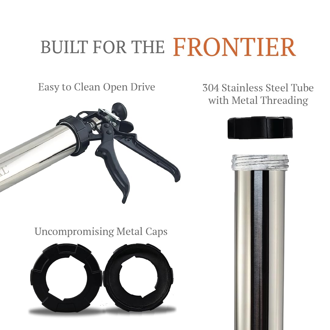 SIGVAL Frontier Jerky Gun, Beefy, with Stainless Steel Nozzles & Sausage Tips