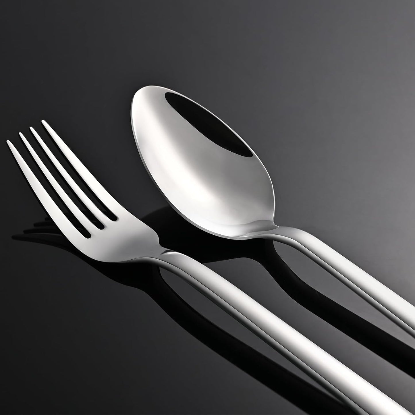 KINGSTONE Silverware Set, 10 Piece Flatware Cutlery Set for 2, 18/10 Stainless Steel Silverware Mirror Polished Dishwasher Safe for Home, Restaurant, Wedding, Party