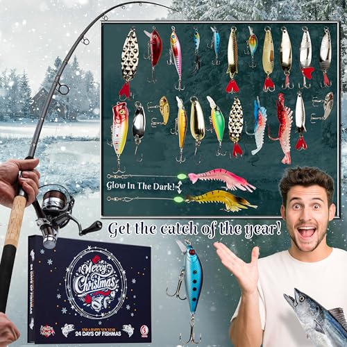 Fishing Lure Advent Calendar 2026 - Holiday Countdown for Anglers