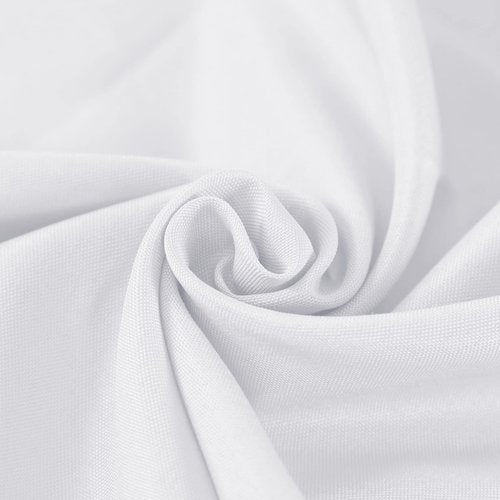Fokitut 6 Pack Rectangle Tablecloth, 60x102 Inch, Stain Resistant and Wrinkle Polyester Table Cloth, Fabric Table Cover for Kitchen Dining, Wedding, Party, Holiday Dinner-White
