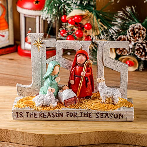 Geosar Jesus Nativity Scene Figures Holy Family Christmas Creche Set