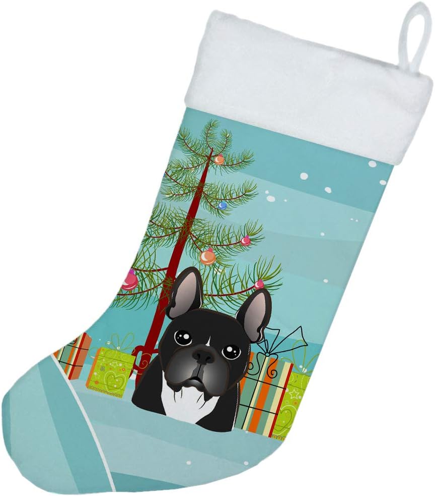 Shih Tzu Christmas Stocking - Chocolate Brown Dog Holiday Decor for Fireplace