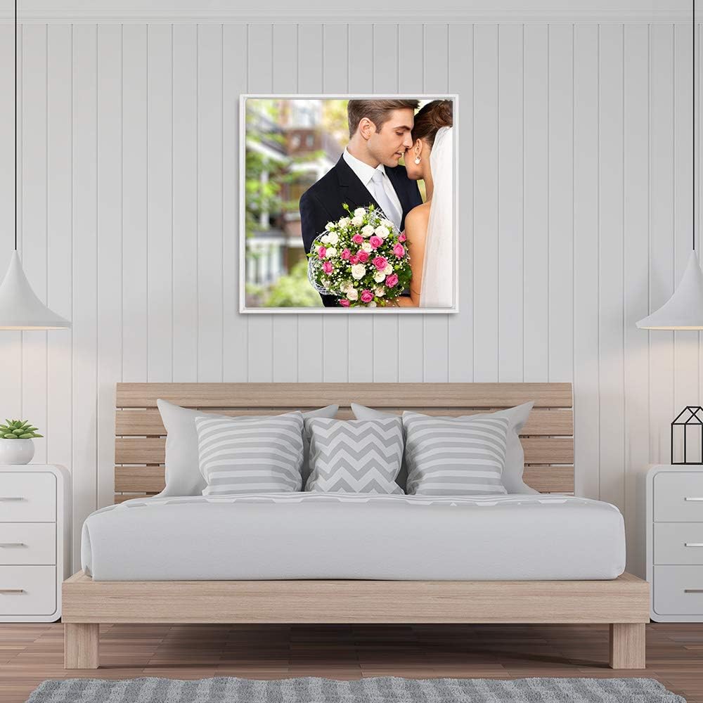 Wall26 Framed Canvas Wall Art - Custom Home Decor for Living Room & Bedroom | 24"x24", White Frame