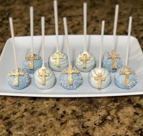 JeVenis 3 PCS Baptism Cake Decorations Cross Cake Mold Cross Mold Baptism Cake Toppers for Baptism Party Supplies