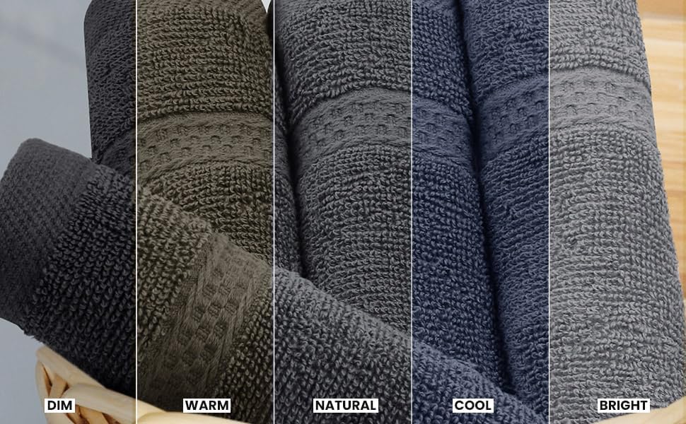 Utopia Towels 8-Piece Luxury Towel Set - Plush, Super Absorbent 100% Cotton Towels in Grey | Ideal for Bathroom, Spa & Hotel
