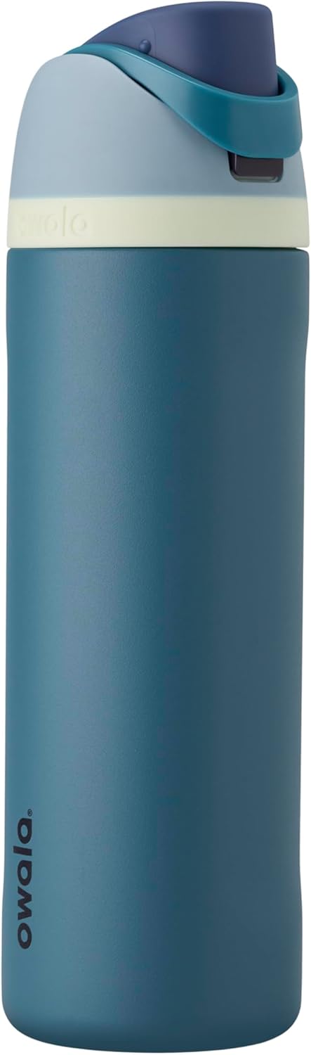 Owala FreeSip Insulated Stainless Steel Water Bottle - BPA-Free, 24 Oz, Denim | Perfect for Travel
