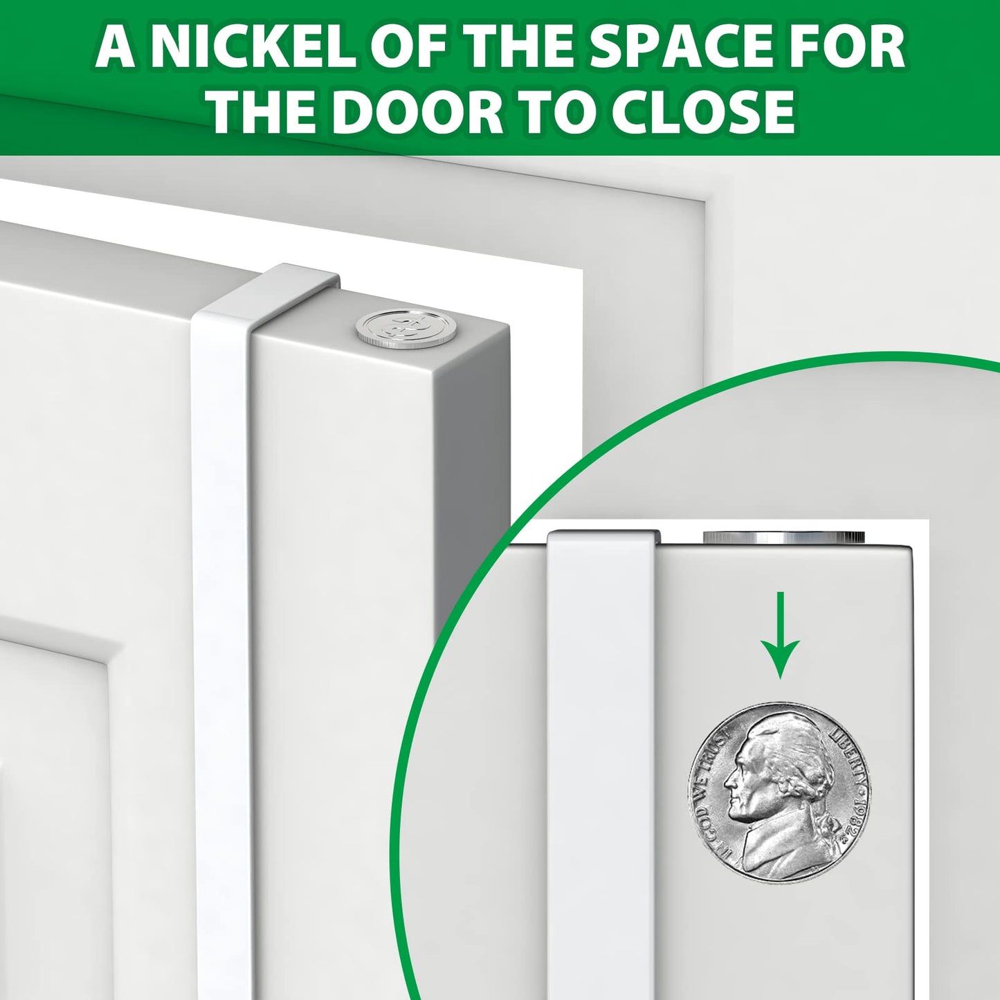 Booda Brand 14" Over The Door Hooks, 4 Pack Widen Wreath Hangers Fit The 1-3/4" & 1-3/8" Door Thicknesses, Z-Shaped Metal Door Hanger Hooks for Hanging Wreaths, Hats,and Clothes (White-4Pack)