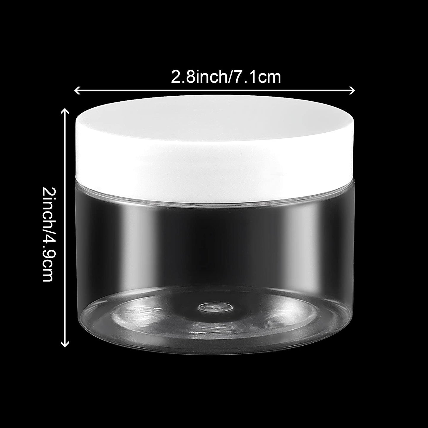 ZOENHOU 46 PCS 4 OZ Clear Slime Containers with White Lids, Food-Grade Plastic Storage Containers, BPA-Free, Wide-mouthed Plastic Jars for Beauty Products, Kitchen Household Food Storage