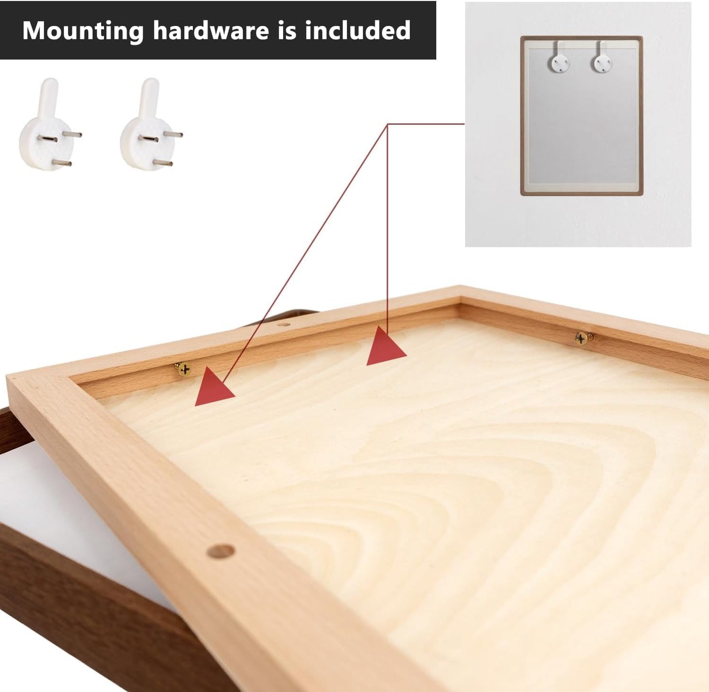 Zibrelte Natural 16x16 Picture Frame Wood with 14x14 Mat,Square Wall Photo Frames 16x16 Made of Solid Walnut Wood for Tabletop Gallery Wall Hanging