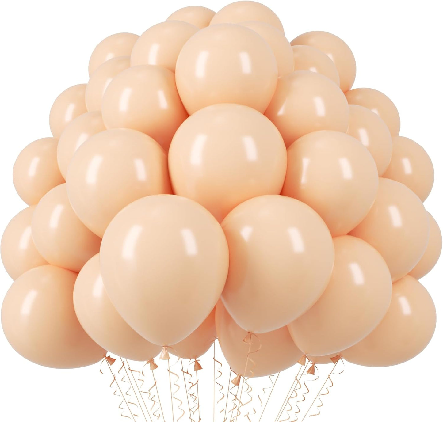 Voircoloria 110pcs Blush Balloons - 12 Inch Nude Latex Party Balloons for Weddings & Celebrations