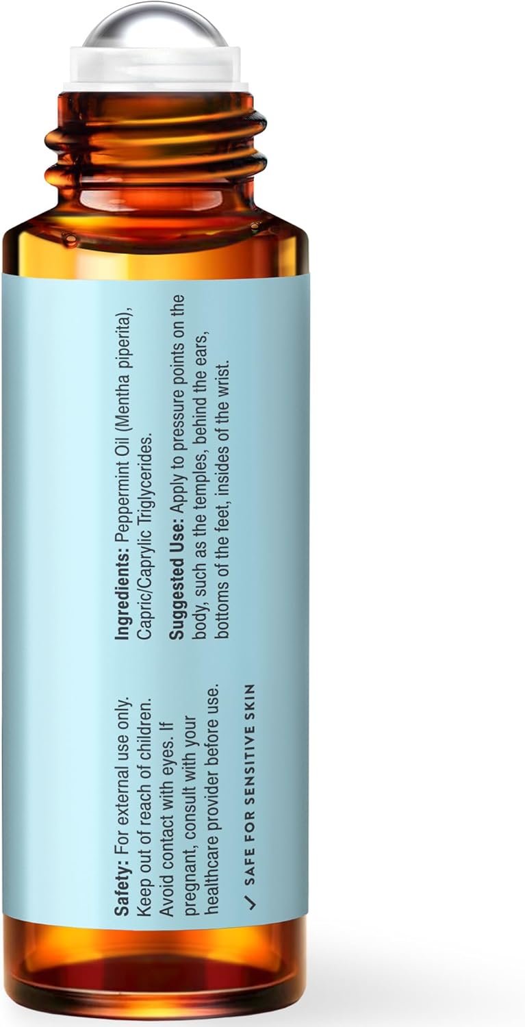UpNature Peppermint Oil Roll-On - 100% Natural Relief for Nausea & Morning Sickness - Essential Oil for Pregnancy