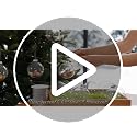 Wettarn 100 Pcs 1.2 Inch Clear Fillable Christmas Ornaments Balls with Silver Rope Set