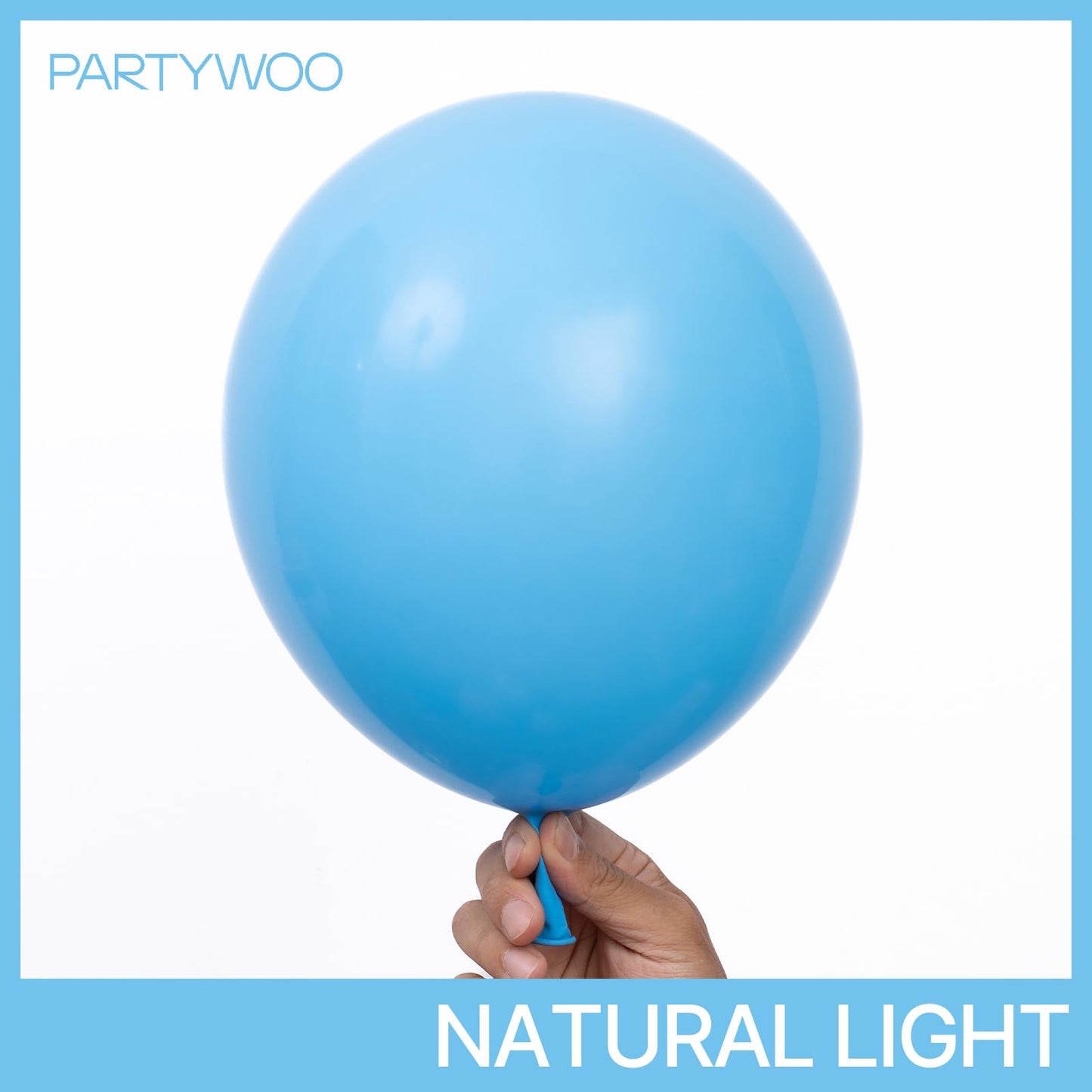 PartyWoo Light Blue Balloons 50pcs 12 Inch Baby Pastel Blue Latex Helium Balloons for Baby Shower Wedding Gender Reveal Graduation Mermaid Birthday Pool Anniversary Beach Party Decorations Blue-Y20