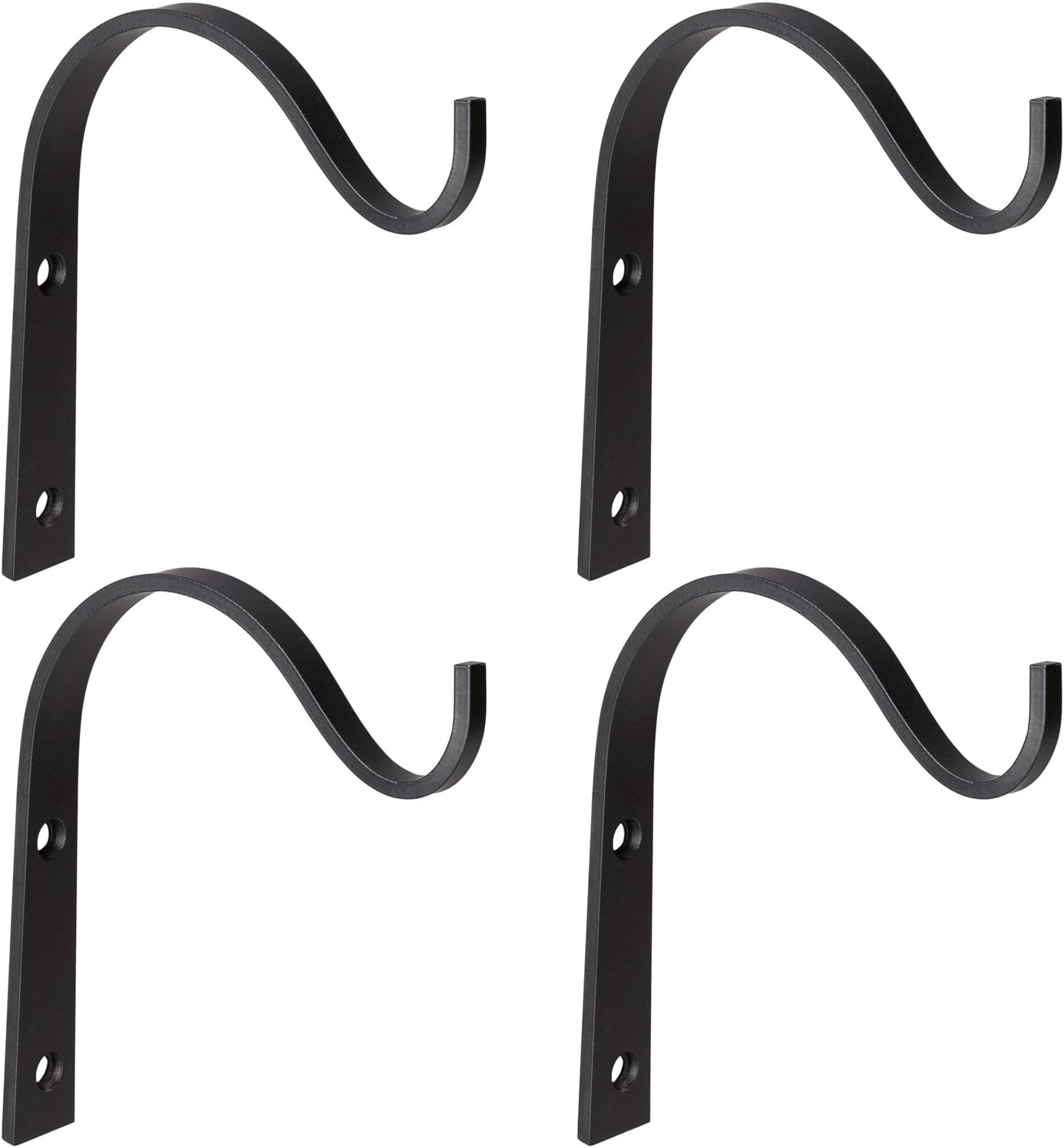 Mkono 4 Pack Iron Wall Hooks - Versatile Plant Hangers & Lantern Holders | Rustic 6 Inch Metal Brackets