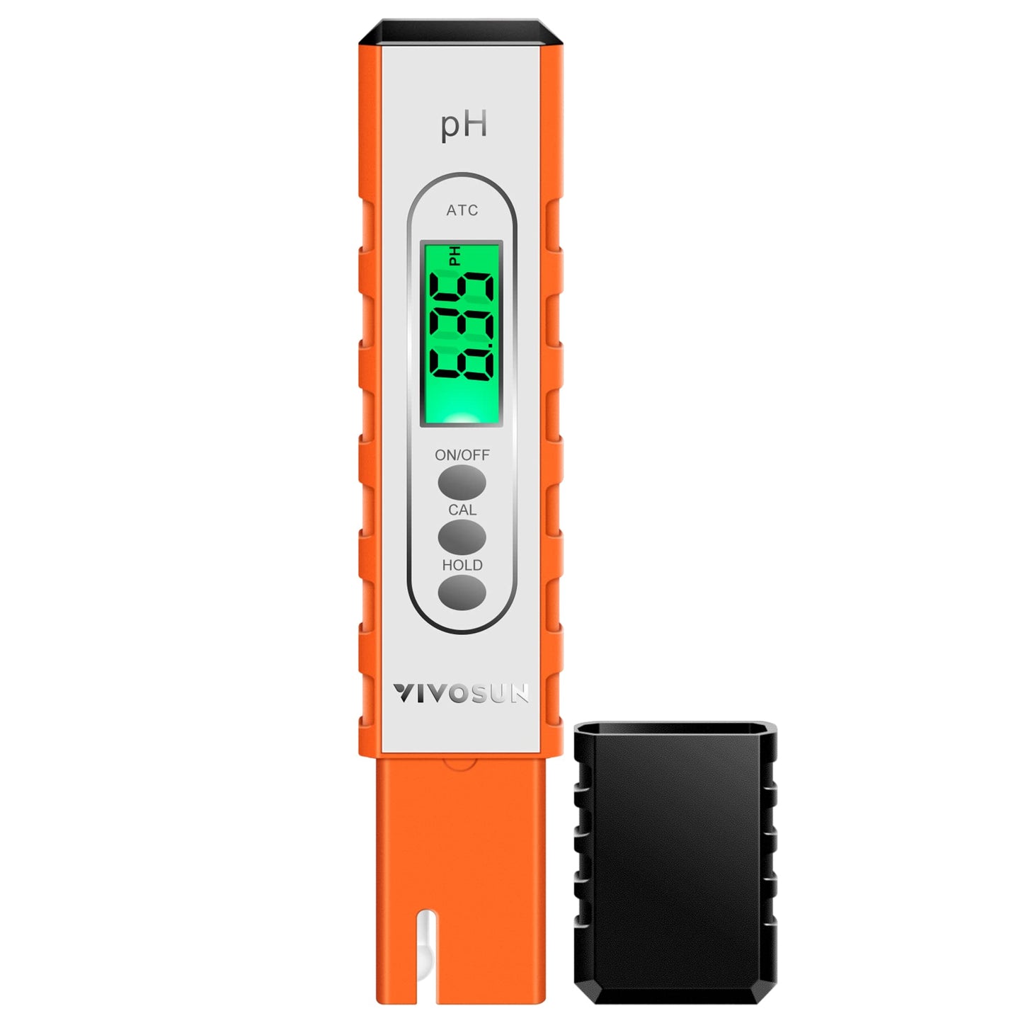 VIVOSUN PH Meter Digital PH Tester Pen 0.01 High Accuracy Water Quality Tester with 0-14 PH Measurement Range for Household Drinking, Pool and Aquarium, with ATC, Army Green