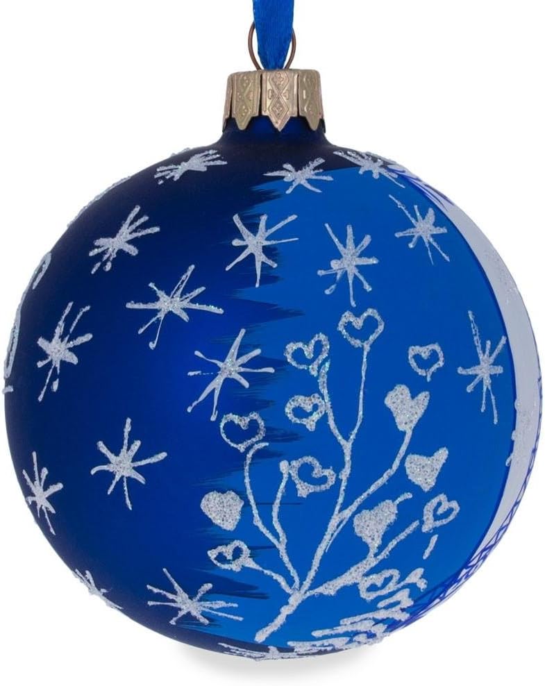 Eiffel Tower Glass Ball Christmas Ornament - 3.25 Inch Paris Souvenir