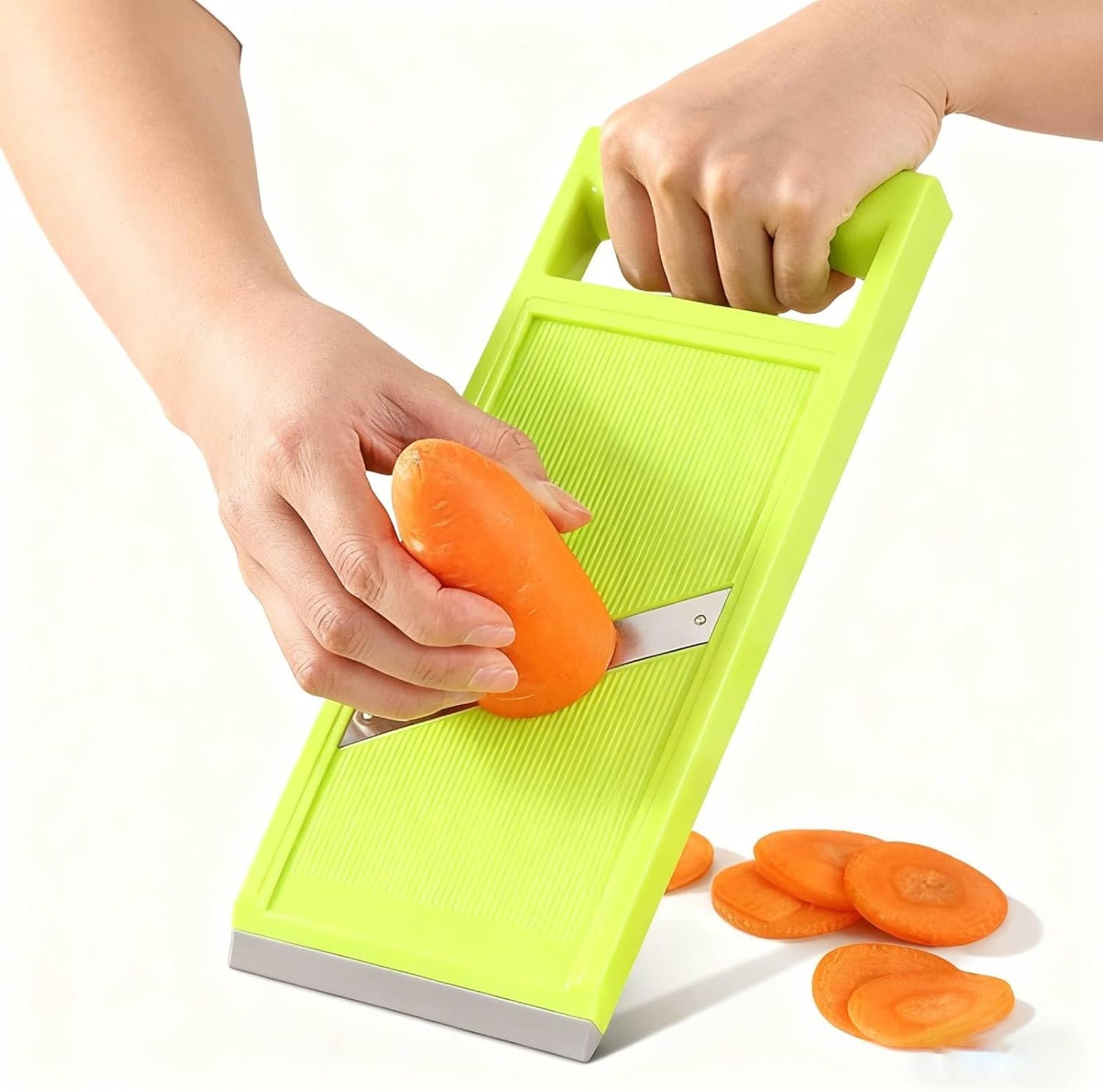 Skiennix Handheld Mandoline - Versatile Vegetable Chopper with Stainless Steel Blades & Ergonomic Handle | Ideal for Carrots & Potatoes