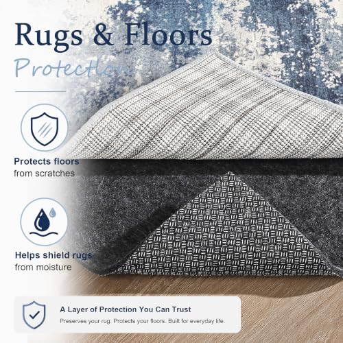 Merelax 5' x 7' Non-Slip Rug Pad Gripper with Cushioning, Felt & Silicone Base