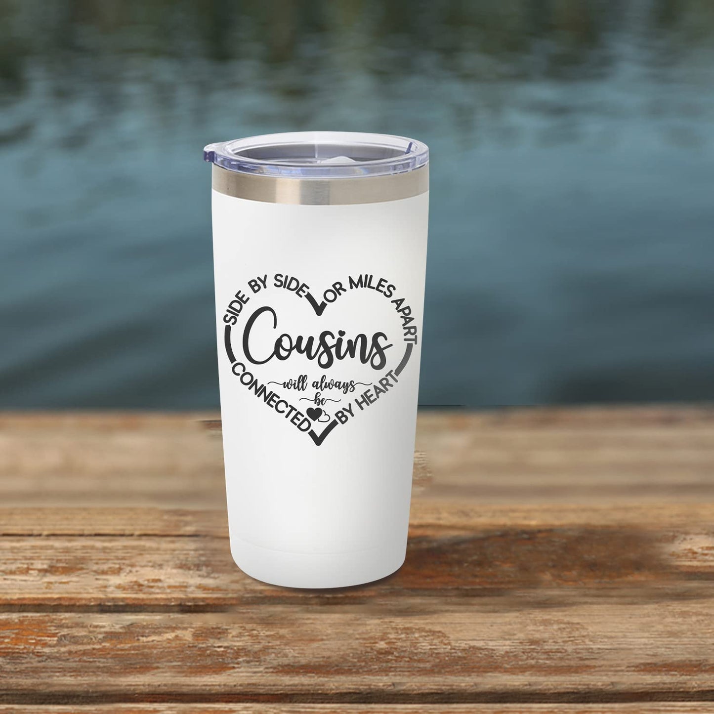 MFGNEH Cousin Gifts for Women Tumbler Mug,Birthday Gifts for Cousin Female,Cousins Christmas Gift for Women,Best Cousins Gift,20 oz Stainless Steel Insulated Travel Tumbler