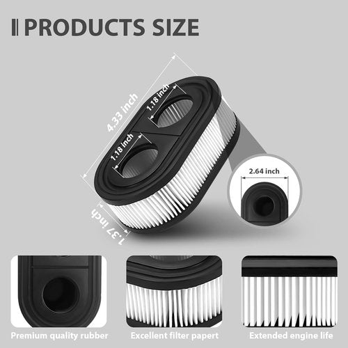 593260 Air Filter - Professional Lawn Mower Replacement Filters for 725EXI, 675EXI, 675EX | 2PCS