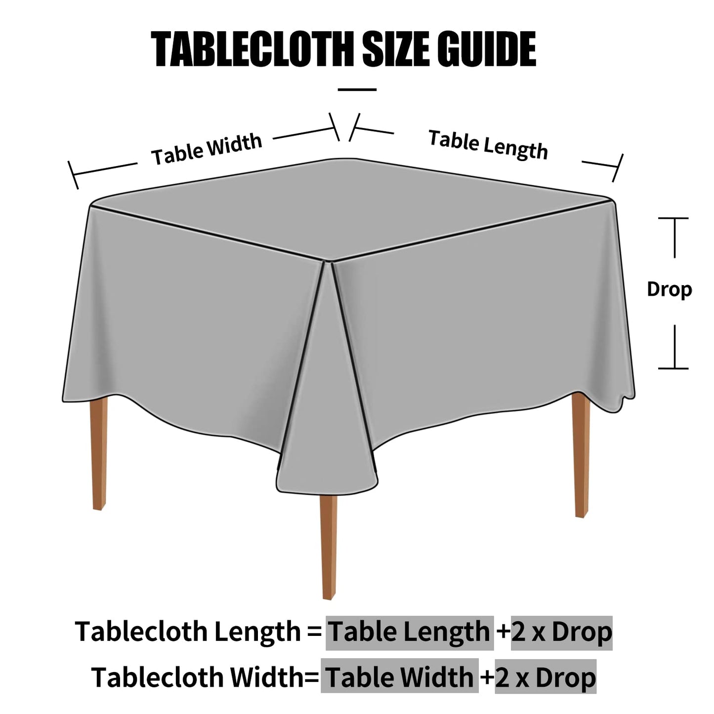 Smiry Square Table Cloth, Waterproof Heavy Duty Vinyl Tablecloths, Wipeable Washable Table Cover for Kitchen and Dining Room (Navy Blue, 54" X 54")