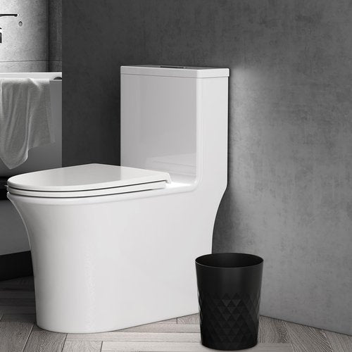 JiatuA 3 Pack Small Trash Can with Trash Bags Bathroom Garbage Bin Round Plastic Waste Basket for Kitchen, Bedroom, Office, College Dorm, Craft Room, Black