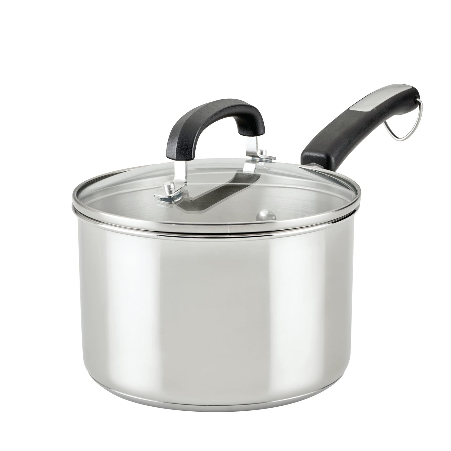 Farberware Brilliance Stainless Steel Saucepan/Saucepot with Glass Lid, 3 Quart, Dishwasher Safe and Induction Ready, Compatible with All Cooktops, Stainless Steel