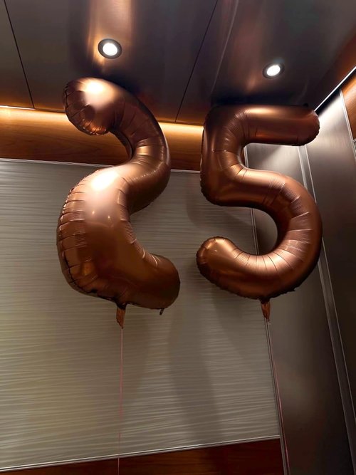 Balloon Numbers | 40 Inch Big Coffee Brown Number Balloons for 5th Birthday & Wedding Decor