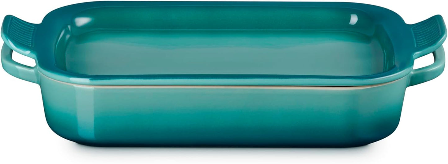 Le Creuset Stoneware Rectangular Dish - 3 Qt. Platter Lid in Riviera Color