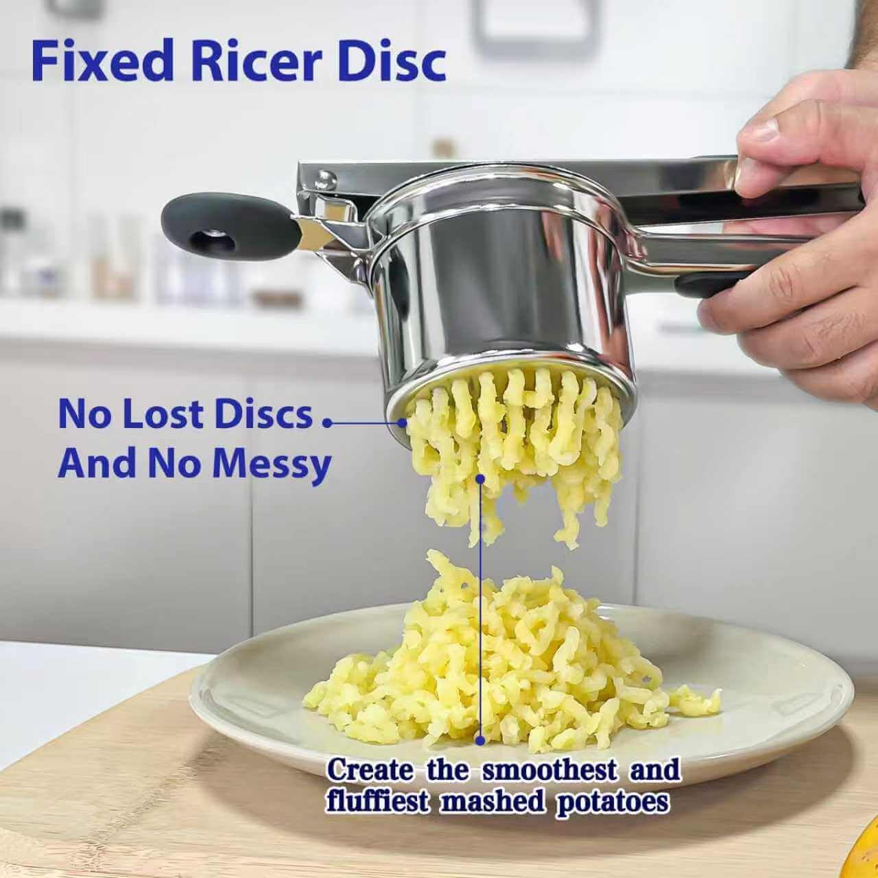 SPEENSUN Potato Ricer - Heavy Duty Stainless Steel Masher for Fluffy Mashed Potatoes | 15 OZ with Silicone Handle