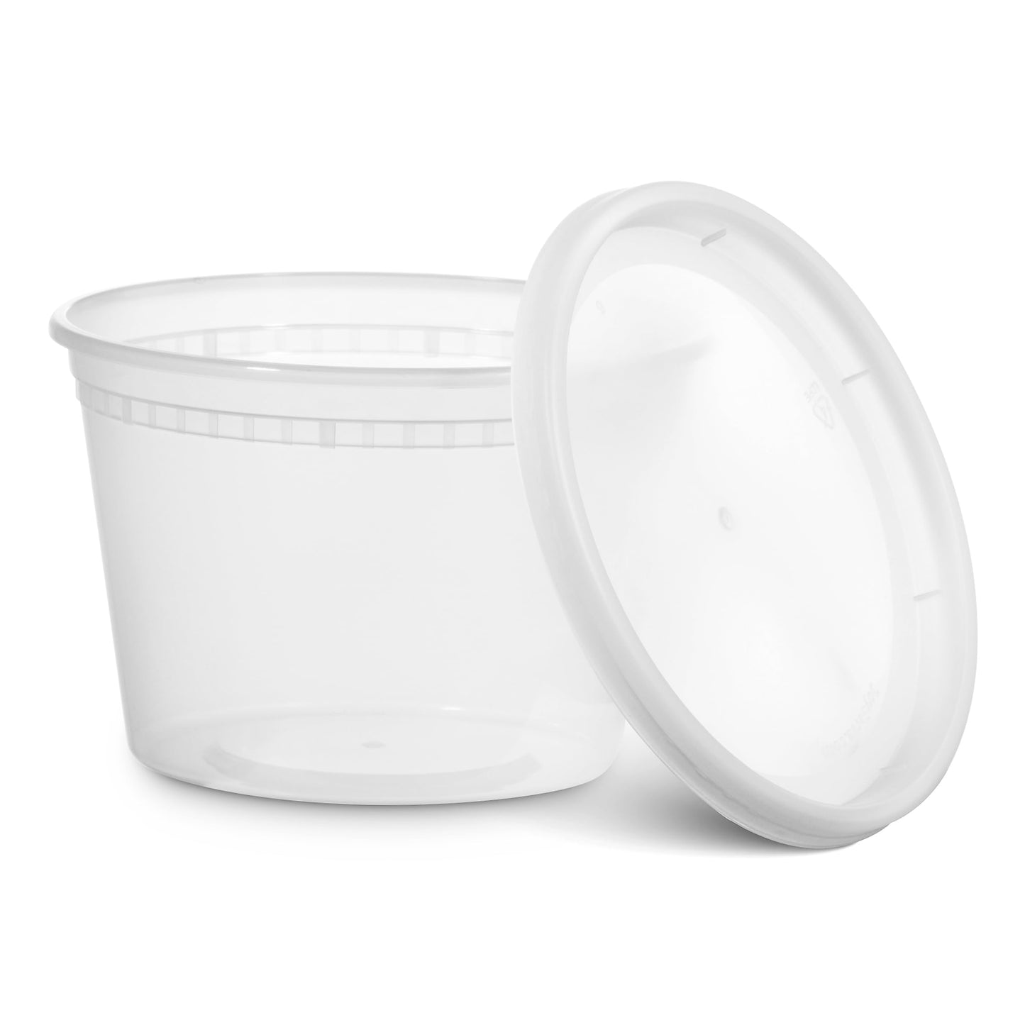 JoyServe 16 oz Deli Containers with Lids – 180 Sets (180 Containers + 180 Lids) – Leakproof, Stackable, Microwave & Freezer Safe – Bulk Food Storage for Restaurant, Deli, Catering, Soup & Meal Prep