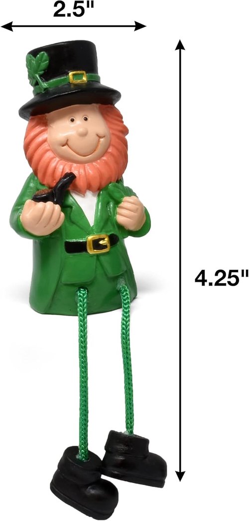 Gift Boutique St. Patrick's Day Leprechaun Figurines - Set of 3 Resin Shelf Sitters for Festive Decor