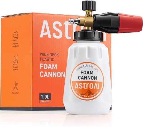 AstroAI Foam Cannon - Heavy Duty Car Foam Blaster with Adjustable Snow Foam Lance | 1L Bottle