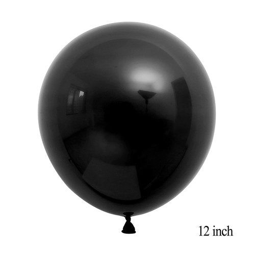 Black Balloons for Halloween Decoration 12inch 100pcs Black Latex Balloons for Brthday Party Decoration