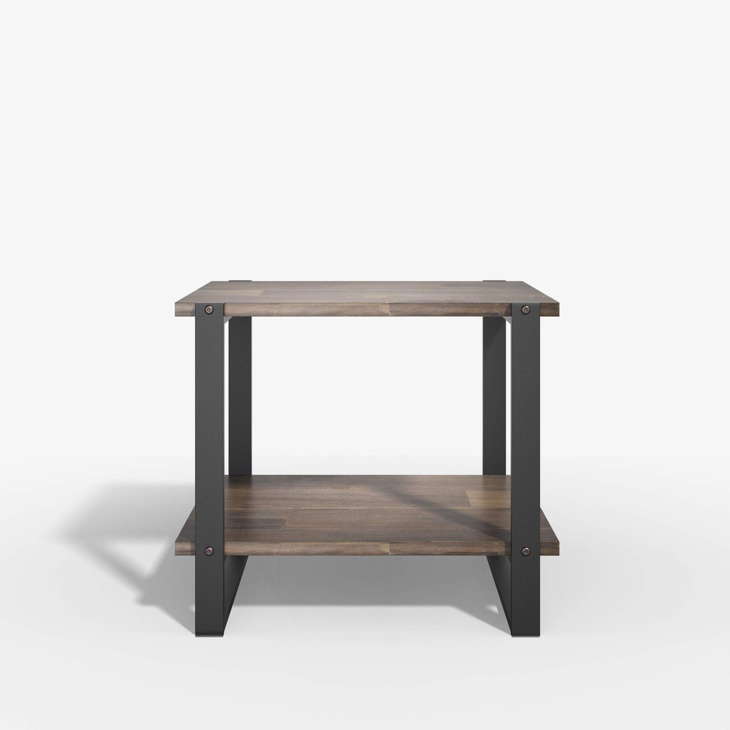 Zinus Brock 21 Inch Solid Wood Side Table, End Table, Easy Assembly, Brown