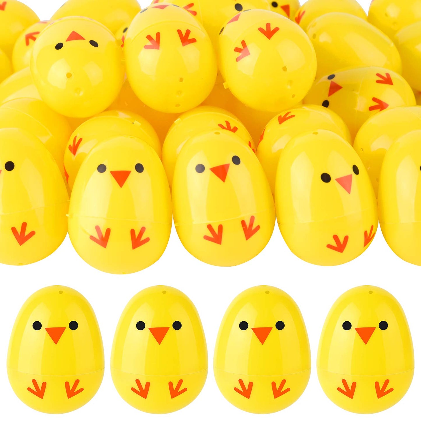 TUPARKA 36Pcs Easter Eggs Bulk Fillable Easter Eggs Plastic Easter Chicken Eggs for Basket Stuffers, Egg Hunt, Party Supplies
