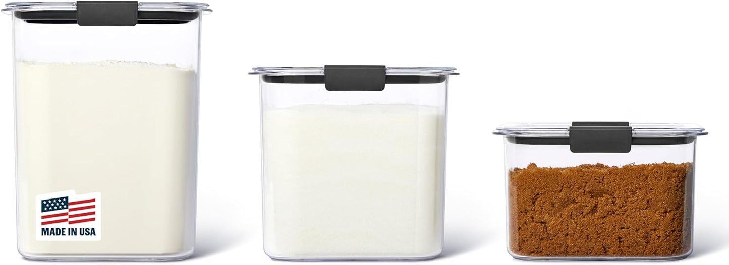 Rubbermaid Brilliance Food Storage Set - 3 BPA-Free Containers with Lids | Clear, 6-Piece Set