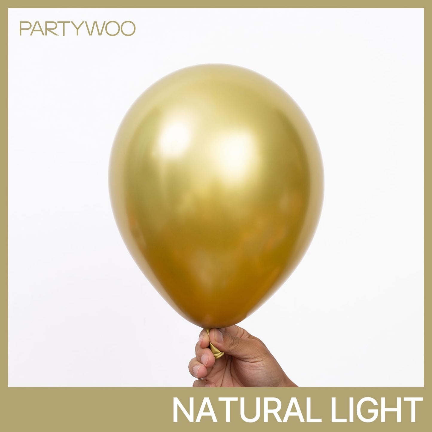 PartyWoo Metallic Gold Balloons 50pcs 12 Inch Chrome Gold Latex Helium Balloons for Birthday Graduation Baby Shower Anniversary Wedding Bachelorette Christmas New Year Party Decorations Gold-G129