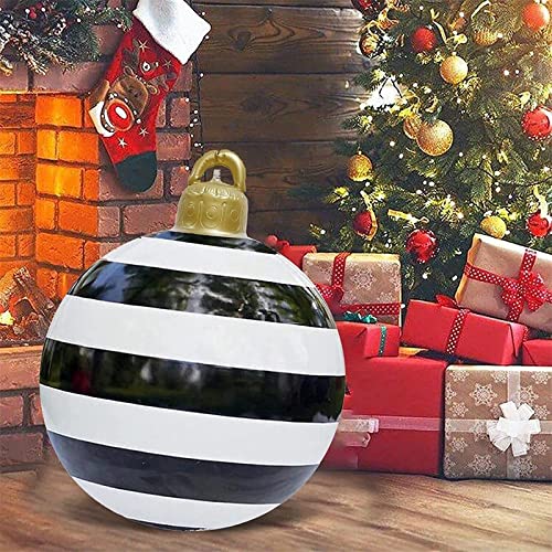 YOMEESOUL 24 Inch Christmas Inflatable Ball Decorations - Giant Outdoor Holiday Ornament (Variation B)