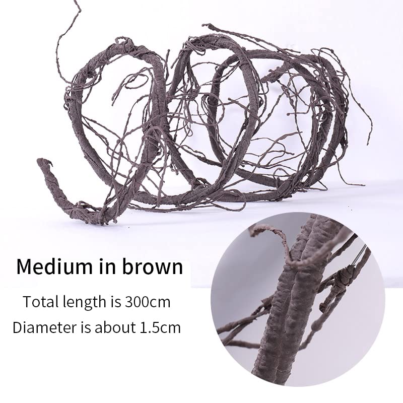118"Brown M Creepy Flexible Tree Branches Faux Grapevines Garland Halloween