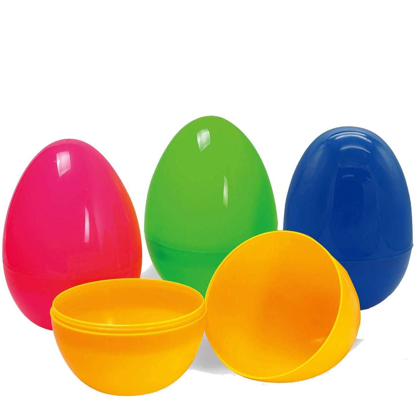 24 Fillable Plastic Easter Egg Hunt Party Supply Pack - 3" Assorted Color Plastic Eggs