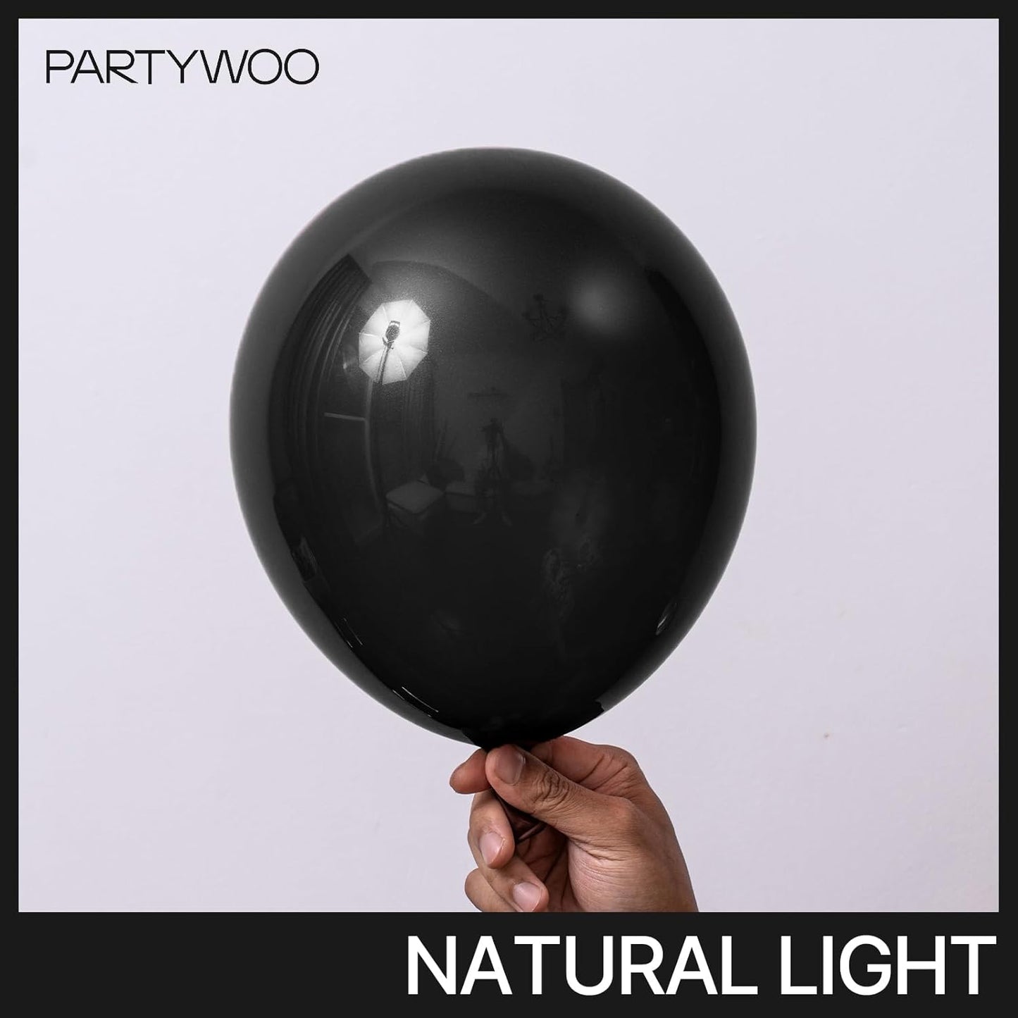 PartyWoo Black Balloons - 100 Pcs Assorted Sizes for Baby Showers, Birthdays & Anniversaries | Arch Kit & Garland